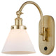 Cone Sconce, Satin Gold, Matte White, Matte White
