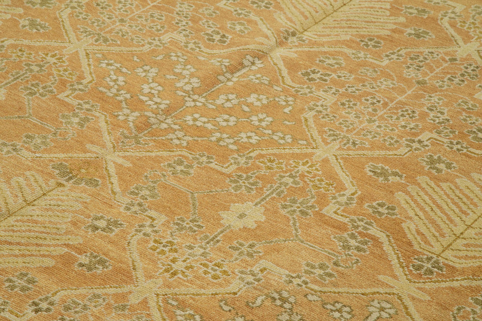 Rug N Carpet - Handwoven Oriental 9' 1" x 12' 0" Decorative Oushak Area Rug
