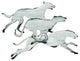 Track Dogs, Vintage, Wooden Wall Decor, Small