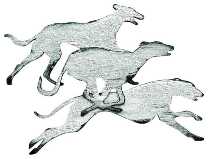 Track Dogs, Vintage, Wooden Wall Decor, Small