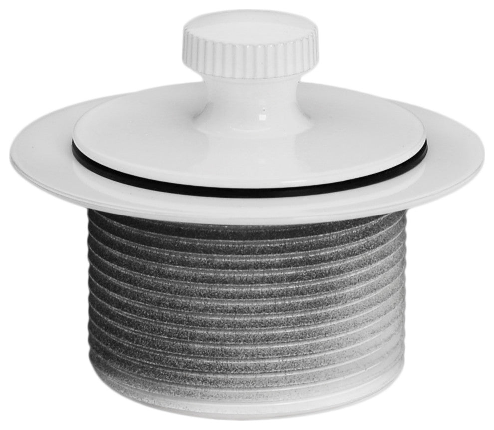 19 in. Solder In Brass Bath Tub Waste Drain Kit, White