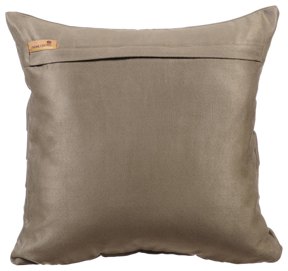 Gray Decorative Euro shams 26"x26" Suede Fabric, Stone Gray Wind Folds