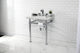 Kingston Brass LMS30MOQ1 30" Carrara Marble Console Sink, Legs