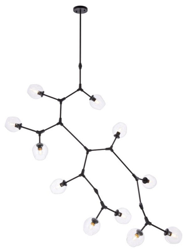 Cerys 11-Lights Black Chandelier