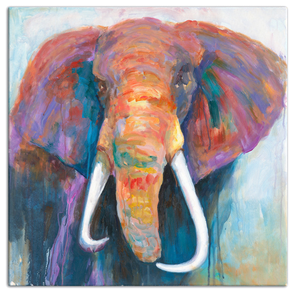 "African Elephant" Canvas Wall Art, 30"x30"