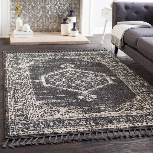 Surya Restoration REO-2302 7'10"x10' Rug, Black/Cream/Gray