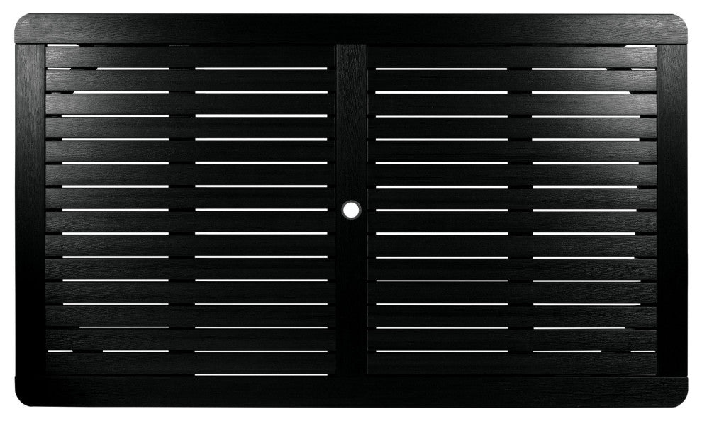 Rectangular 42x72 Table, Weathered Acorn, Black