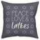 Peace Love Latkes 20"x20" Throw Pillow