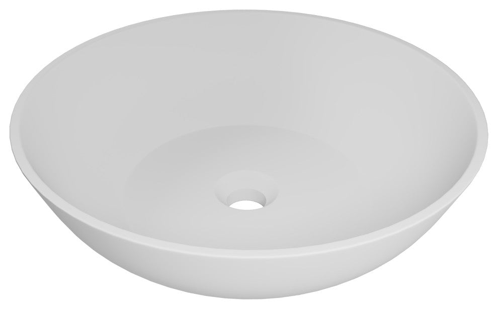 CastelloUSA Monty Solid Surface Square Vessel Sink
