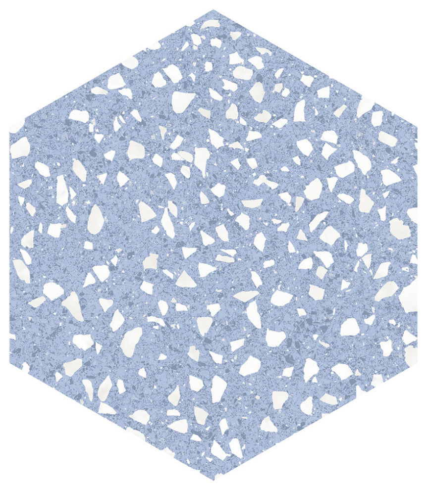 Venice Hex Sky Porcelain Floor and Wall Tile Sample