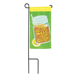 Flag  Double Applique  Life Is Sweet Polyester Mini