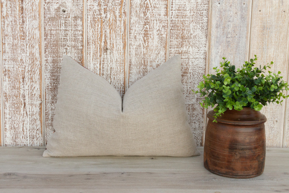 Kiara Antique Indian Folk Lumbar Pillow