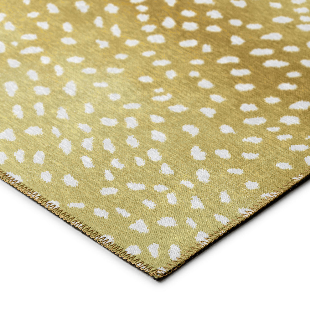 Indoor/Outdoor Mali ML3 Gold Machine Washable 3' x 5' Rug