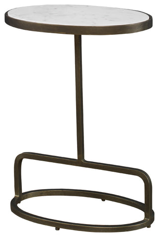 Uttermost Jessenia White Marble Accent Table