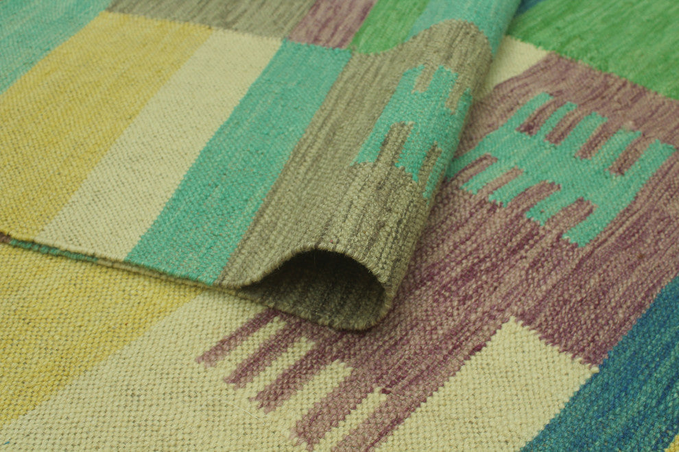Winchester Kilim Siobhan Rust/Blue Rug, 6'6x9'8