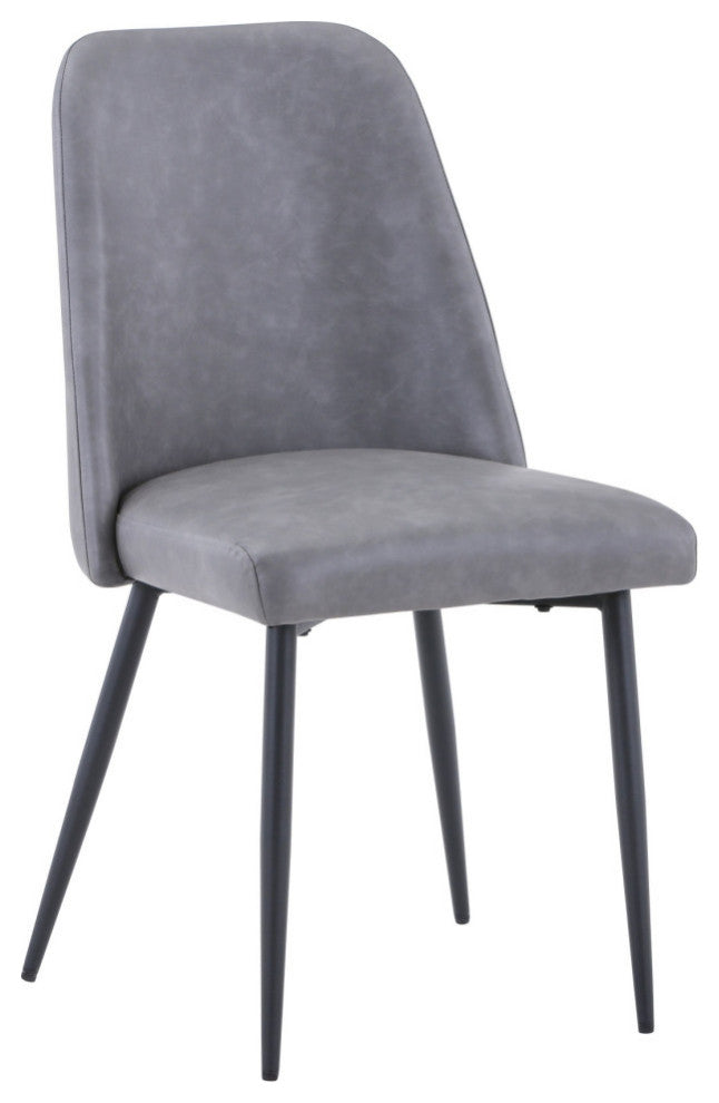 Maddox Mid-Century Modern Faux Leather Upholstered Dining Chair, Set of 2