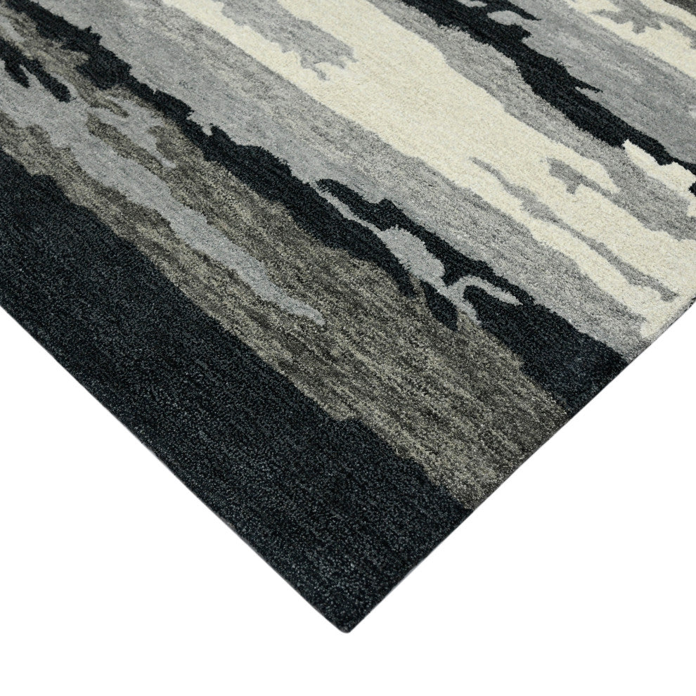 Abstract Gunter Area Rug, Dark Gray, 2' x 3', Abstract