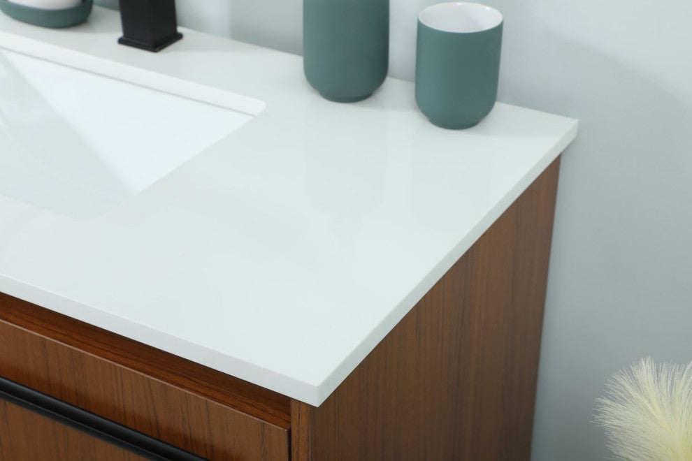 Sue 36" Single Bathroom Vanity, Teak