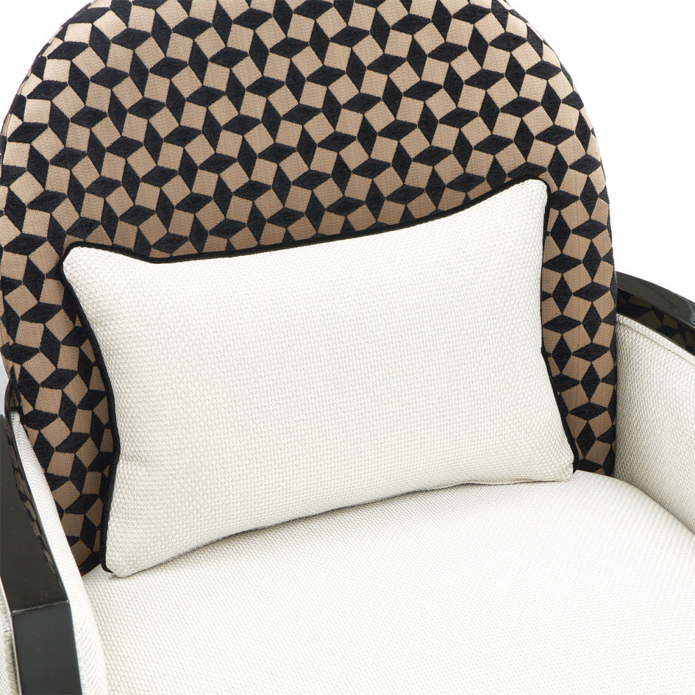 La Francaise Accent Chair Cafe au Lait/Black