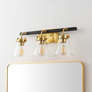 Safavieh Rayney 3Lt 23" Wall Sconce, Brass/Black