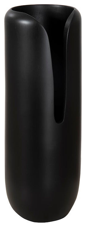 Interval Wood Vase, Black, Large