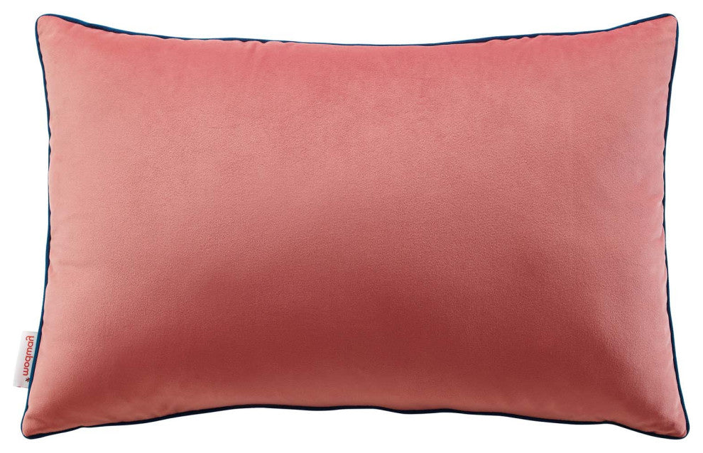 Accent Throw Pillow, Velvet, Red, Modern, Living Lounge Hotel Lobby Hospitality