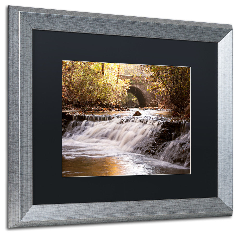 Jason Shaffer 'Avon Falls' Matted Framed Art, Silver Frame, Black Mat, 20x16