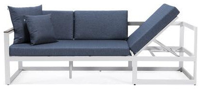 LeisureMod CSLW-80BU Chelsea Sectional Adjustable Headrest&Coffee Table Cushions