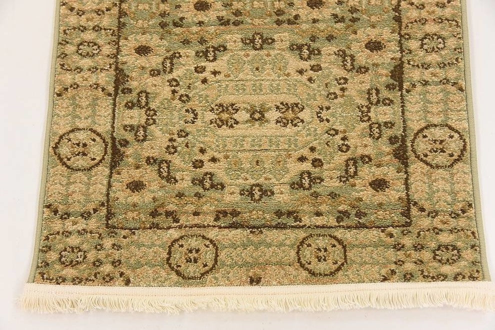 Unique Loom Light Green Jackson Palace 2'' 0 x 6'' 0 Runner Rug
