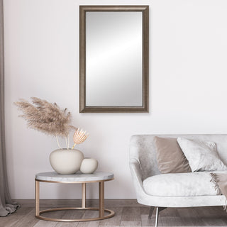 Ventura Framed Wall Mirror, Pewter, 22"x30"