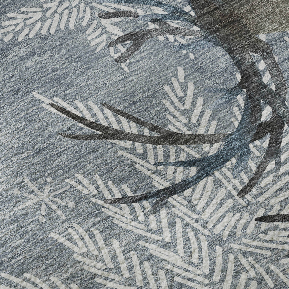 Addison Premium Washable Mayfield AMF213 Gray 3' x 5' Rug