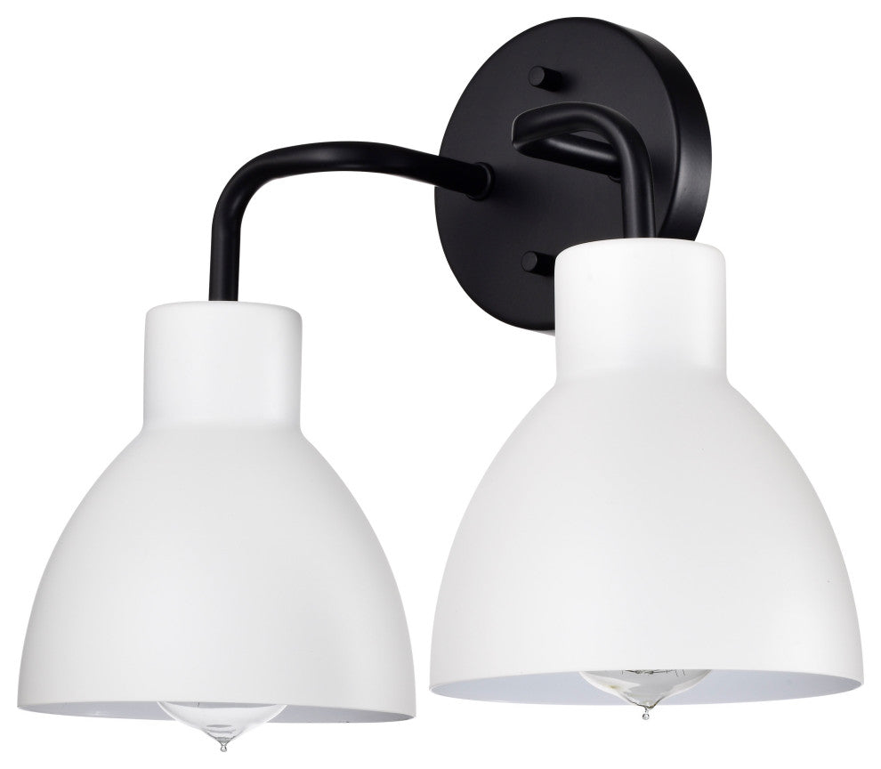 Nuvo Sloan 2-Light Incandescent Matte Black Wall Mount