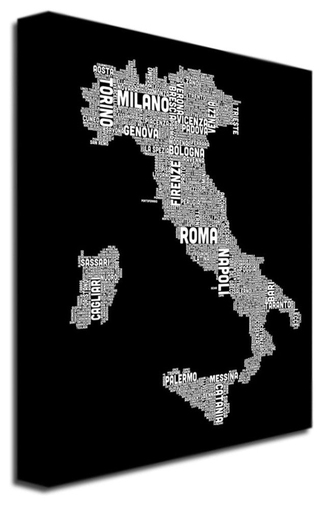 'Italy City Map I' Canvas Art by Michael Tompsett