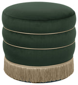 Lakka Green Velvet Ottoman