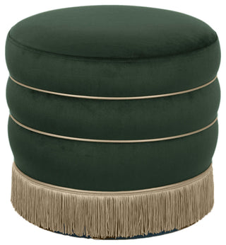 Lakka Green Velvet Ottoman