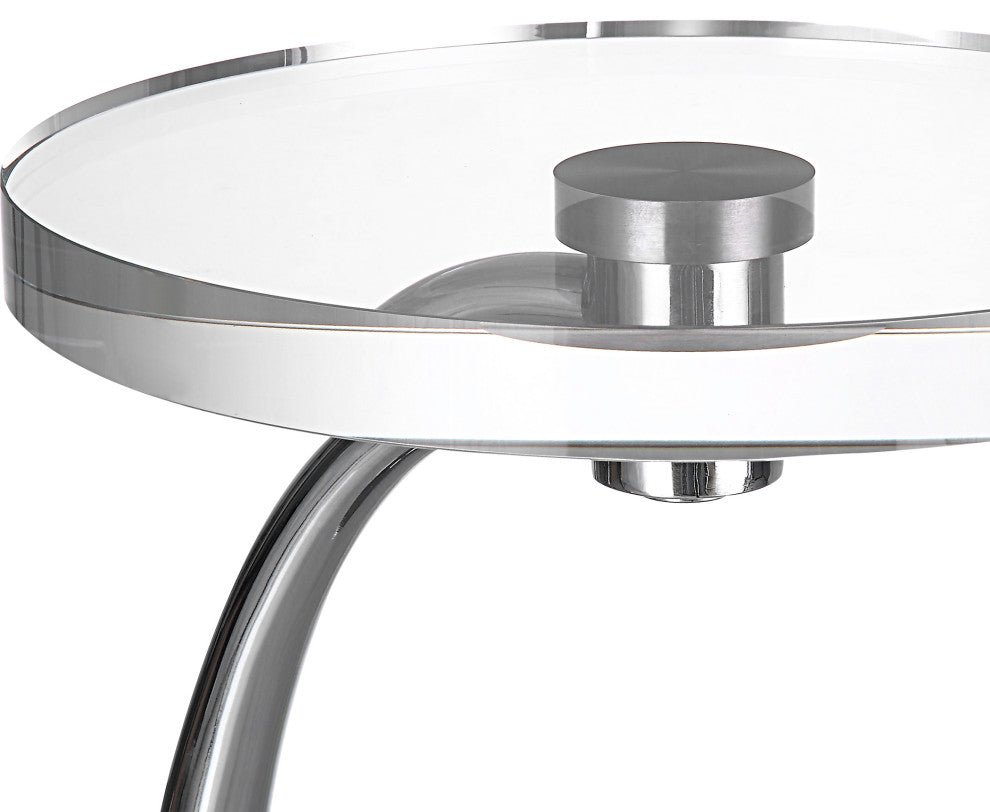 Uttermost Waveney Drink Table 25144, Nickel