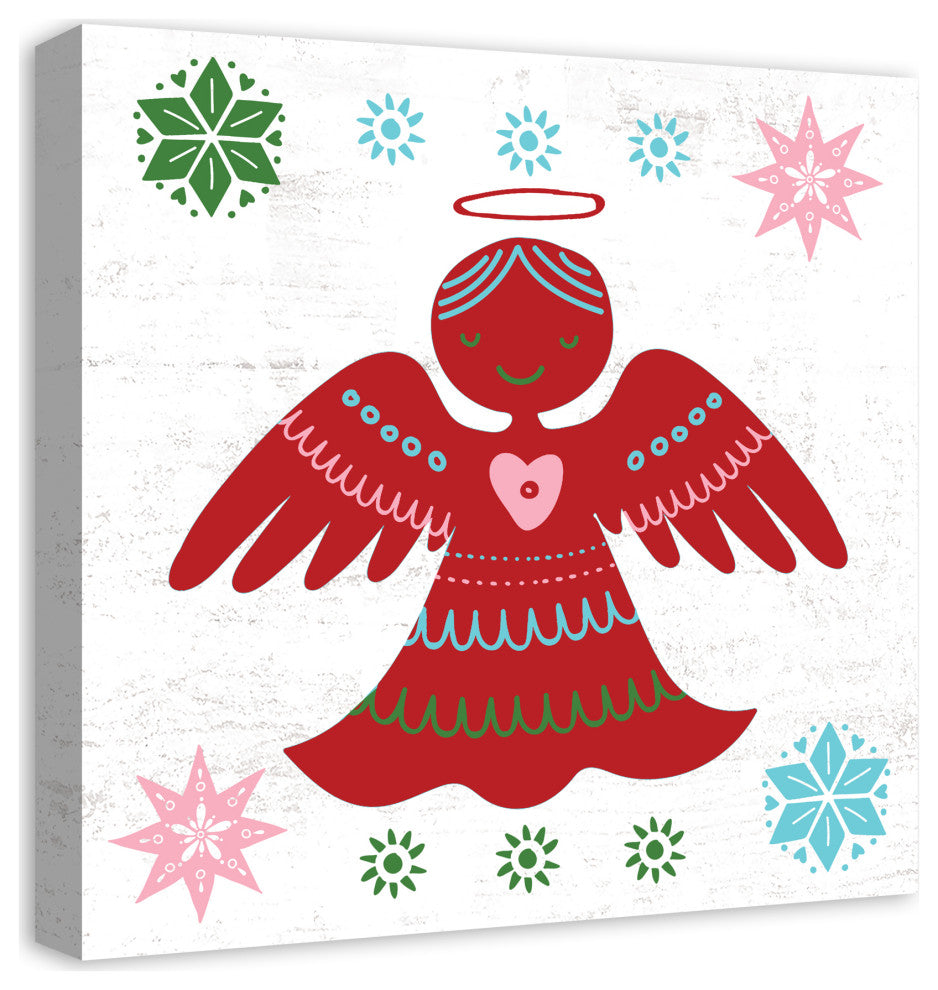Simple Red Angel 20x20 Canvas Wall Art