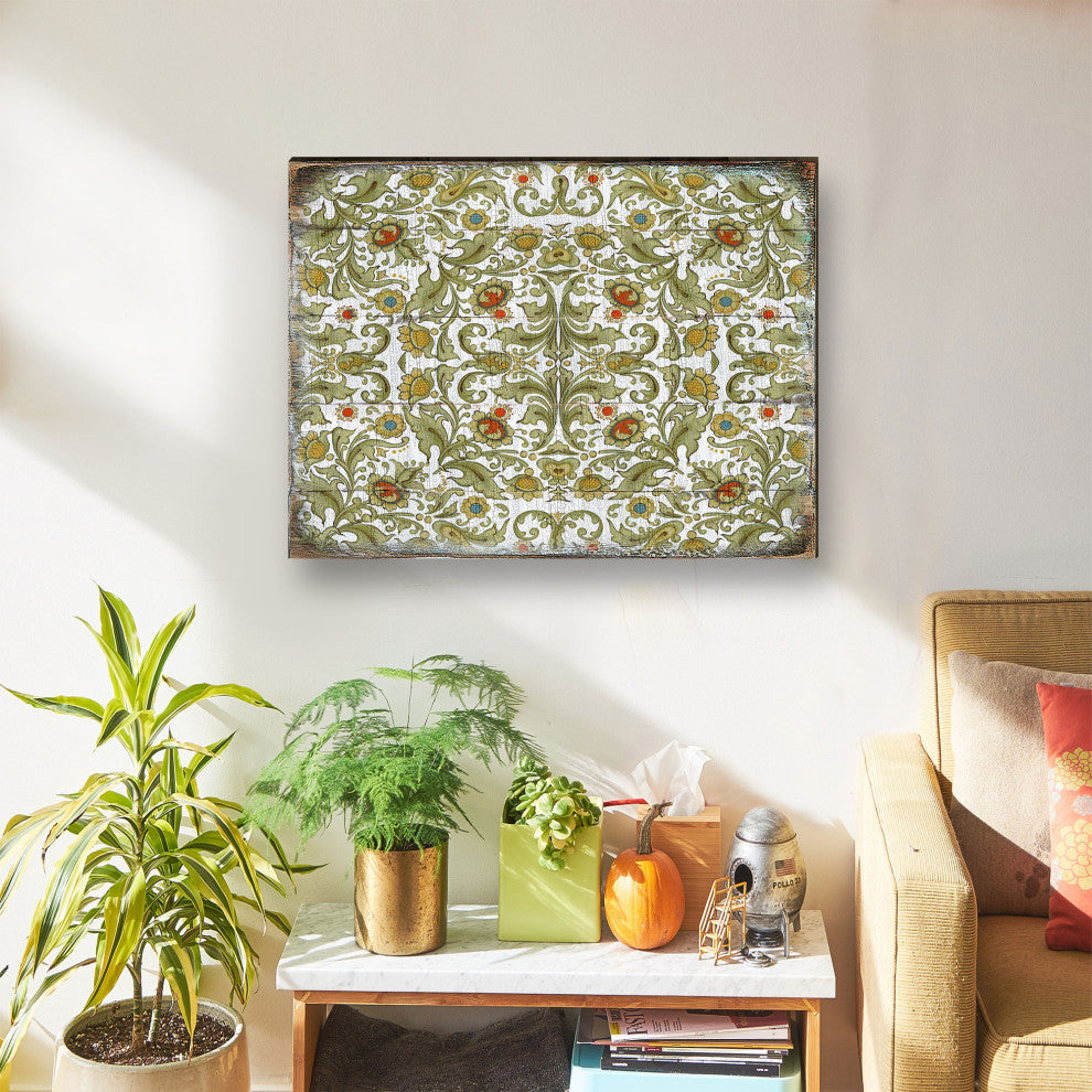 Decorative Pattern Wooden Block, 18"x12"