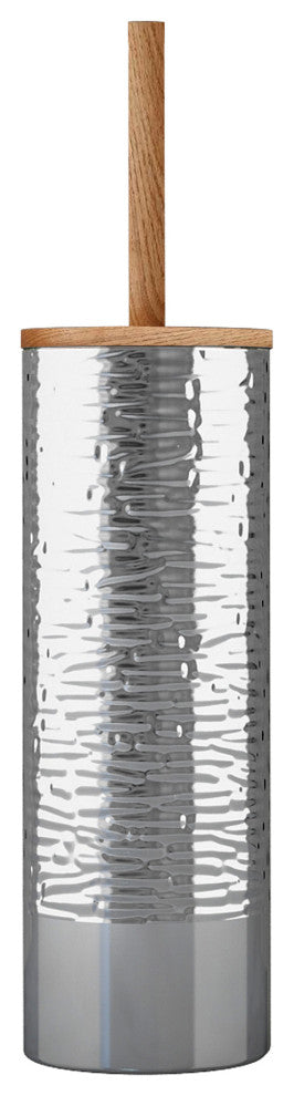 nu steel Round Shape Stainless Steel Toilet Brush Holder