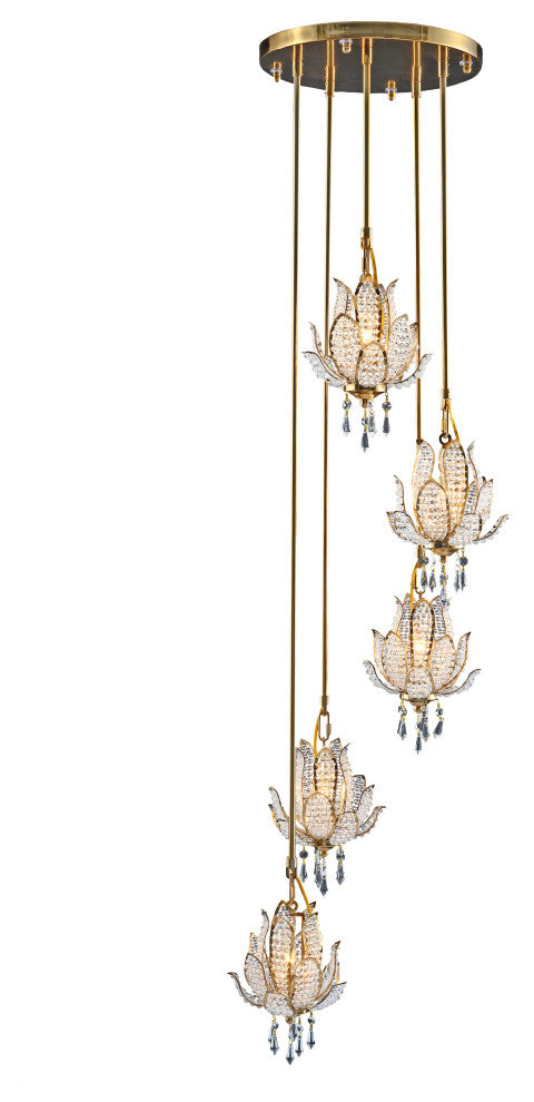 Artistry Lighting Flower Collection 24 Karat Gold Crystal Chandelier 18x60