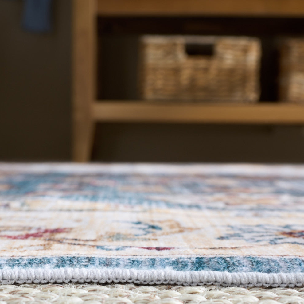 Safavieh Martha Stewart MSRW112 Rug Machine-Washable, Green/Beige, 8'x10'