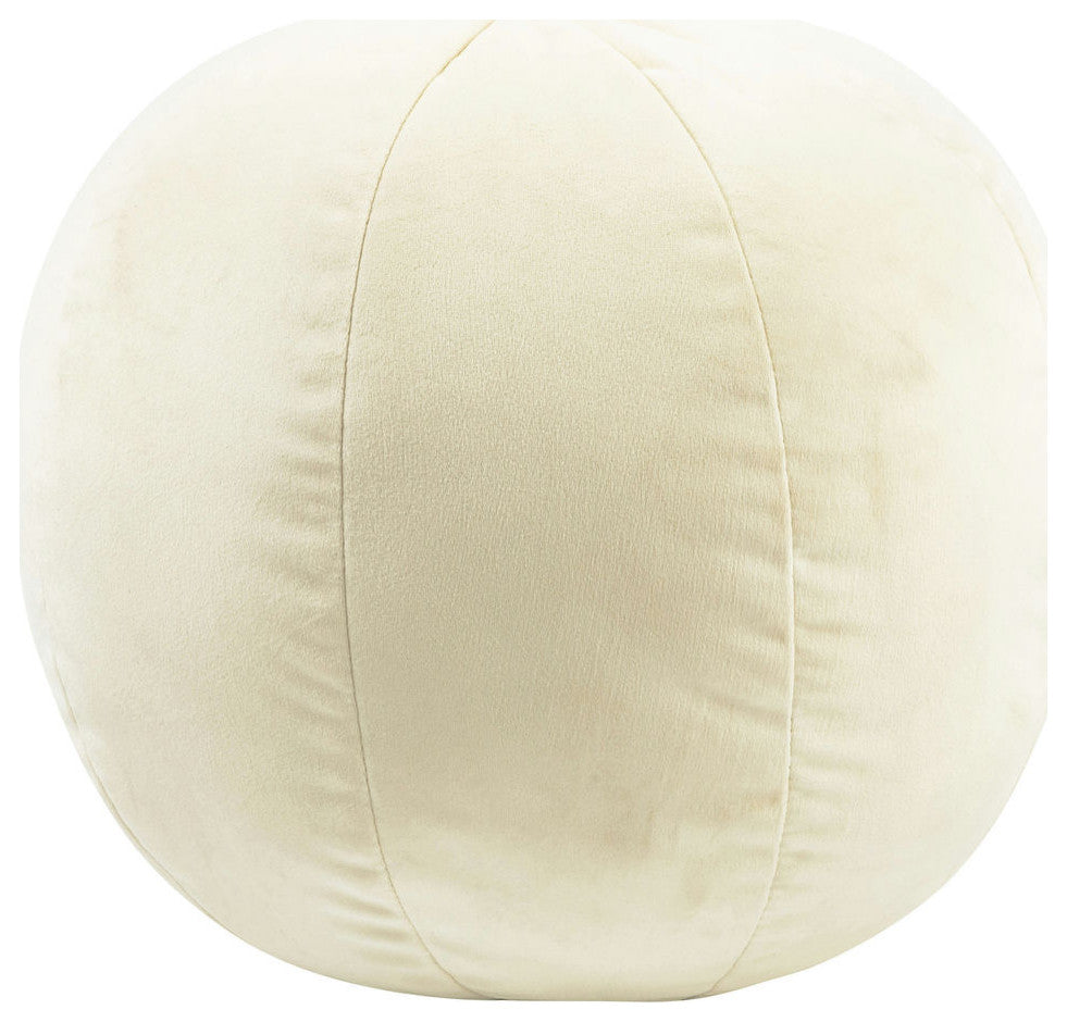 Boba 9" Cream Velvet Pillow - Cream