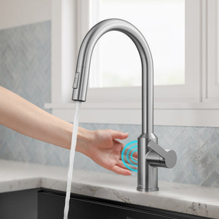 Oletto Touchless Sensor Pulldown Single Handle Kitchen Faucet, Spot Free Stainless Steel