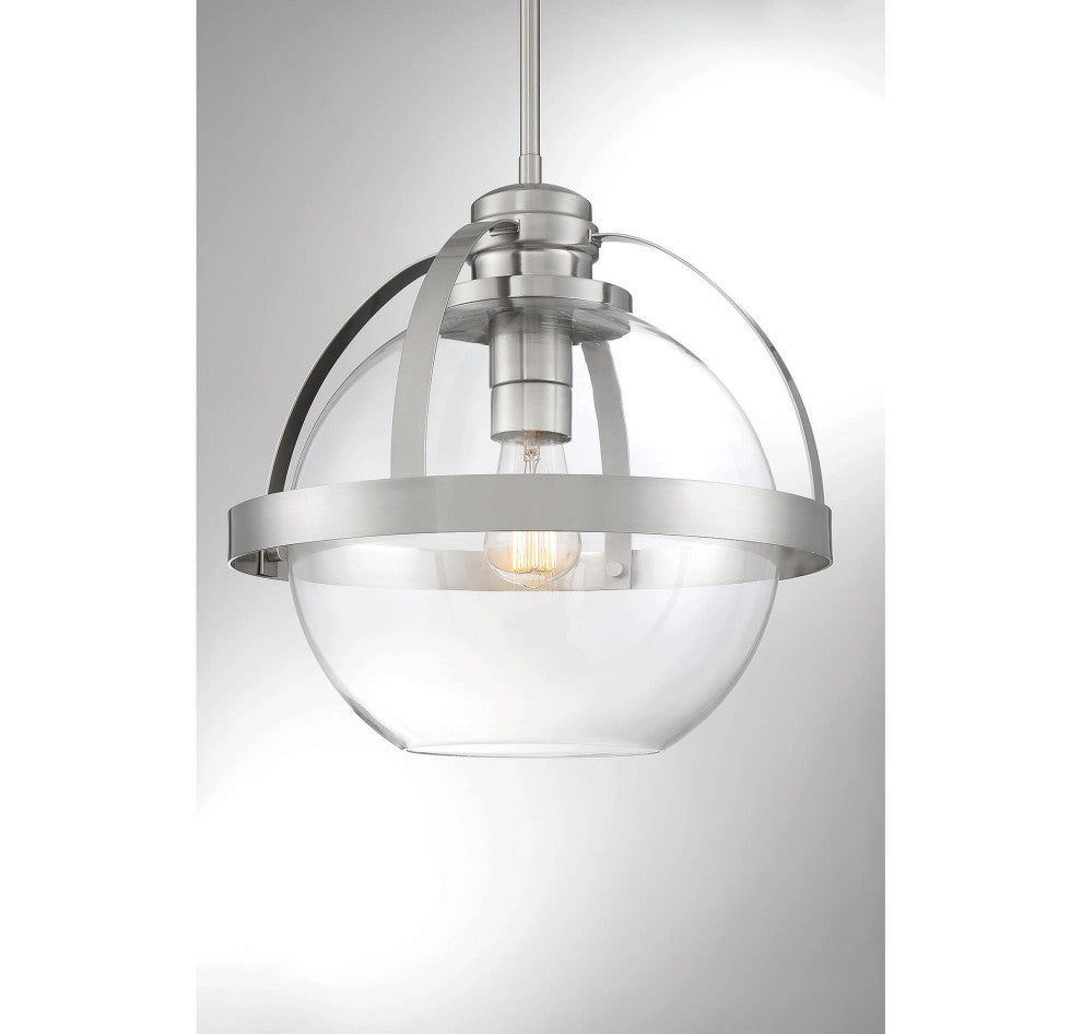 Savoy House 7-7201-1 Pendleton 14"W Pendant - Satin Nickel
