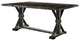 Metal and Wood Dining Table, Antique Black