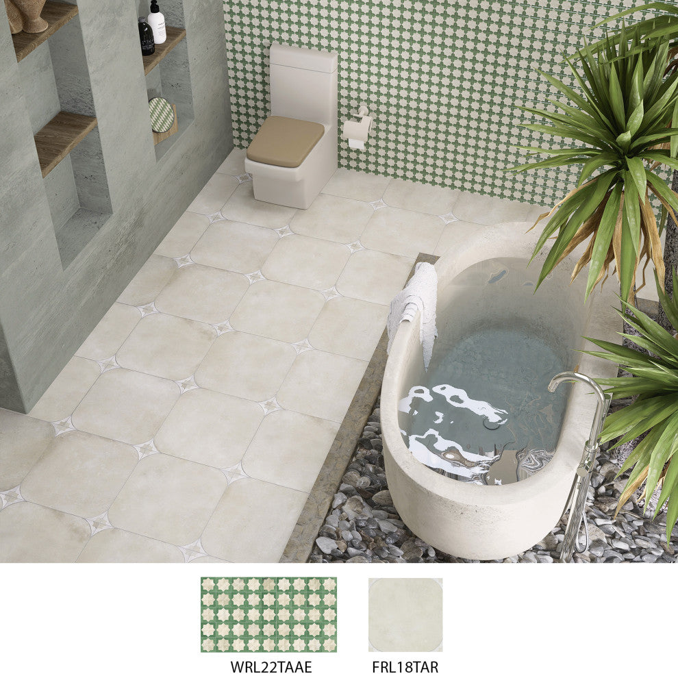 Tetuan Arena Porcelain Floor and Wall Tile, Arena