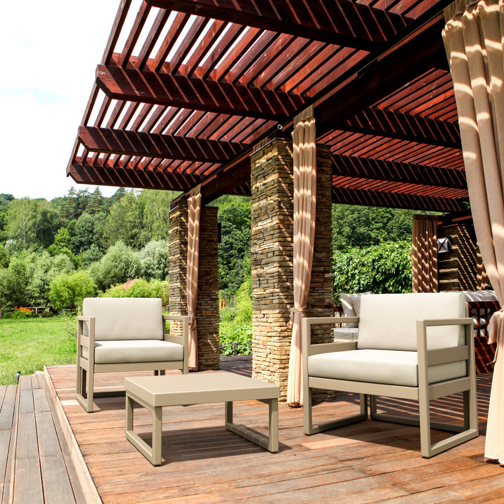 Mykonos Square Coffee Table Taupe