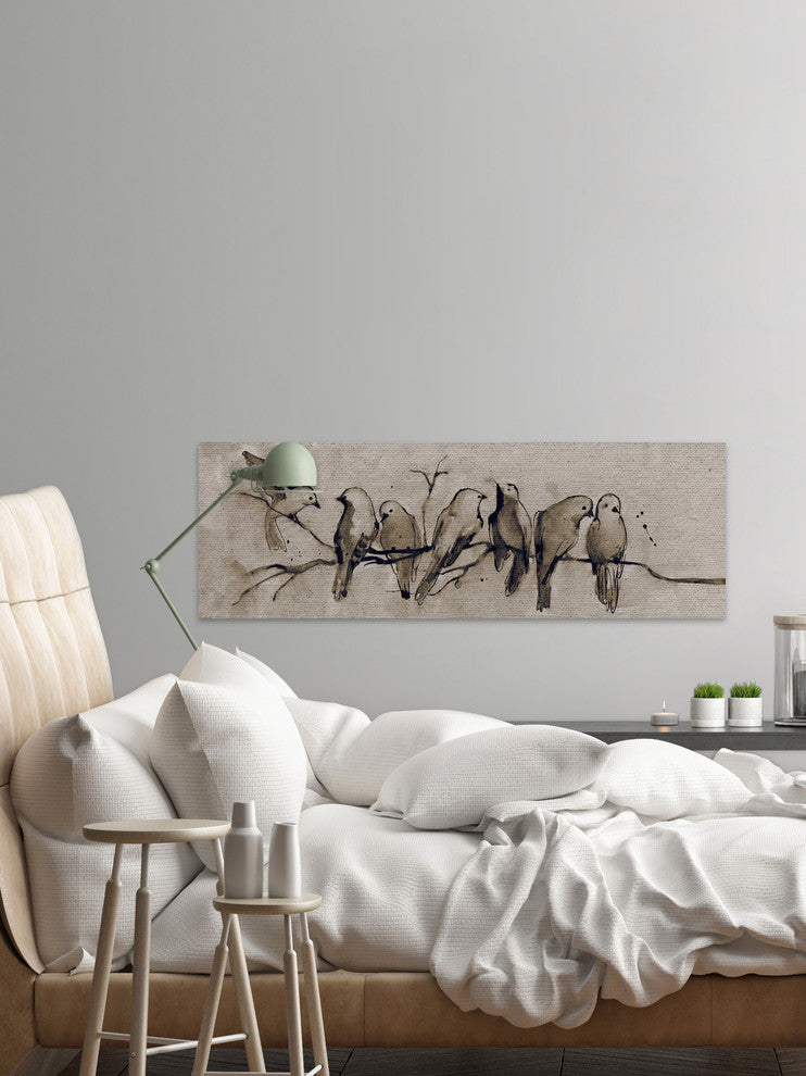 "Harmonic II" Painting Print on Wrapped Canvas, 30"x10"