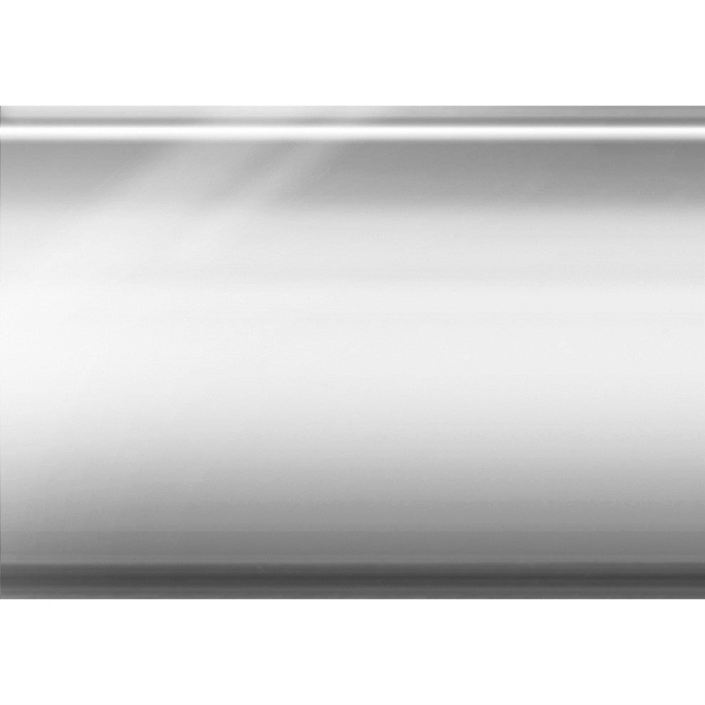 Coffee Table, Cocktail, Rectangular, 44"L, Metal, Tempered Glass, Chrome, Clear