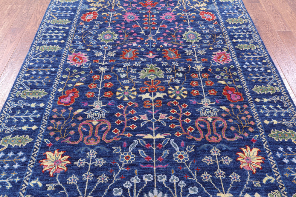 Hand Knotted Turkish Oushak Rug 6' 2" X 8' 9" - Q15942